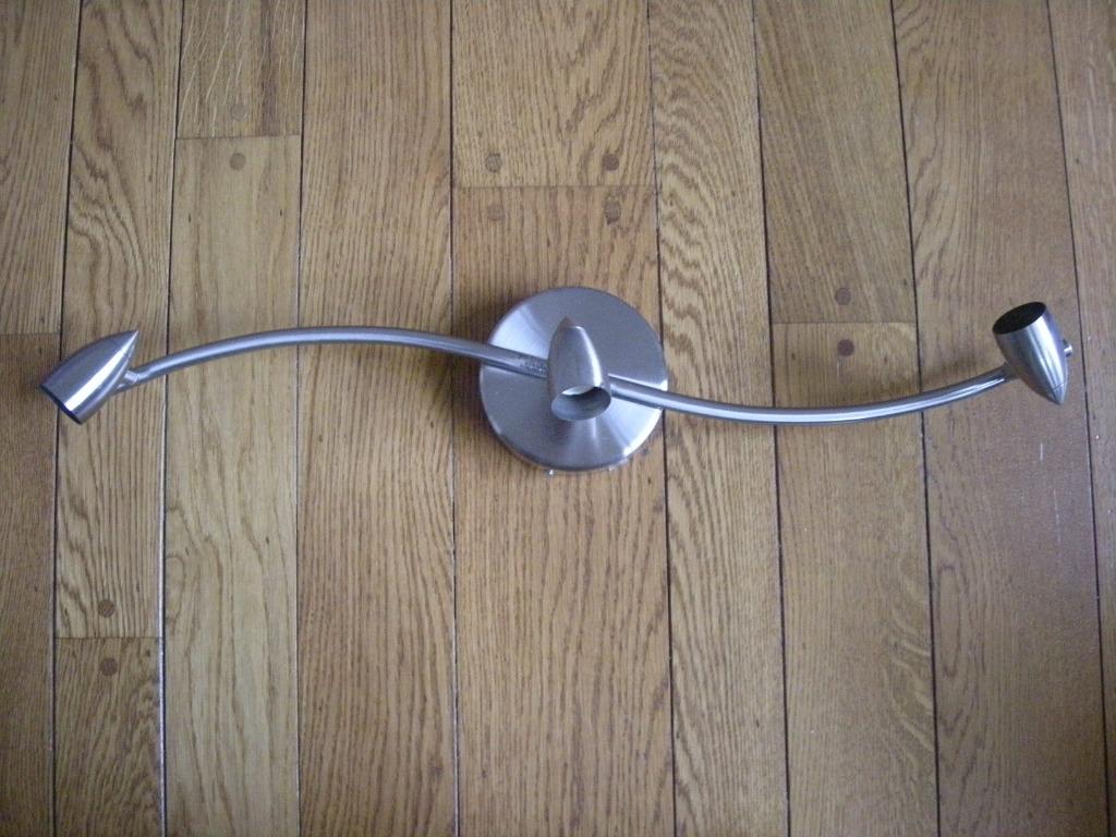 Ikea armatuur inoxlook voor 3 spots GU10, Gebruikt, Metaal of Aluminium, Ophalen of Verzenden, Modern