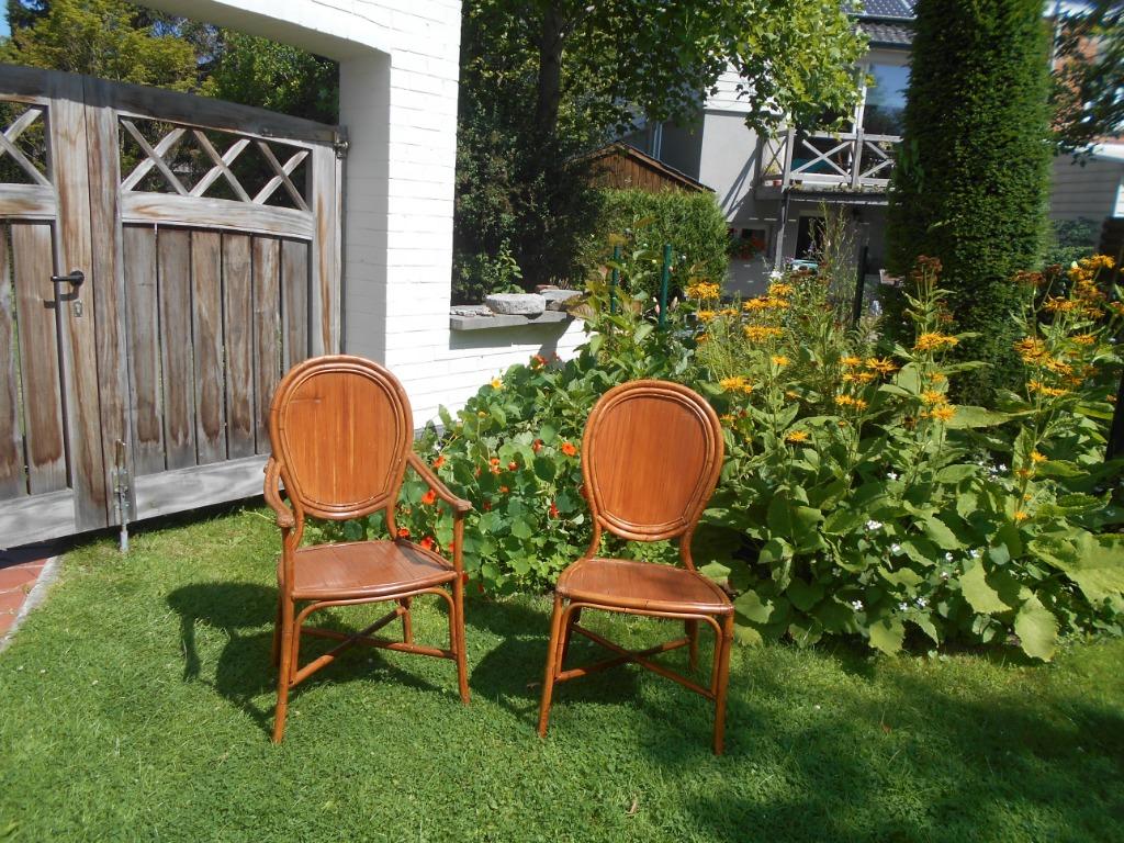 Rotan stoelen, Huis en Inrichting, Stoelen, Ophalen, Twee, Bruin, Riet of Rotan