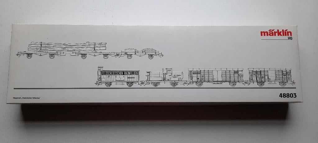 Marklin set de wagons marchandises historiques 48803, Ophalen of Verzenden, Zo goed als nieuw, Wisselstroom, Treinset