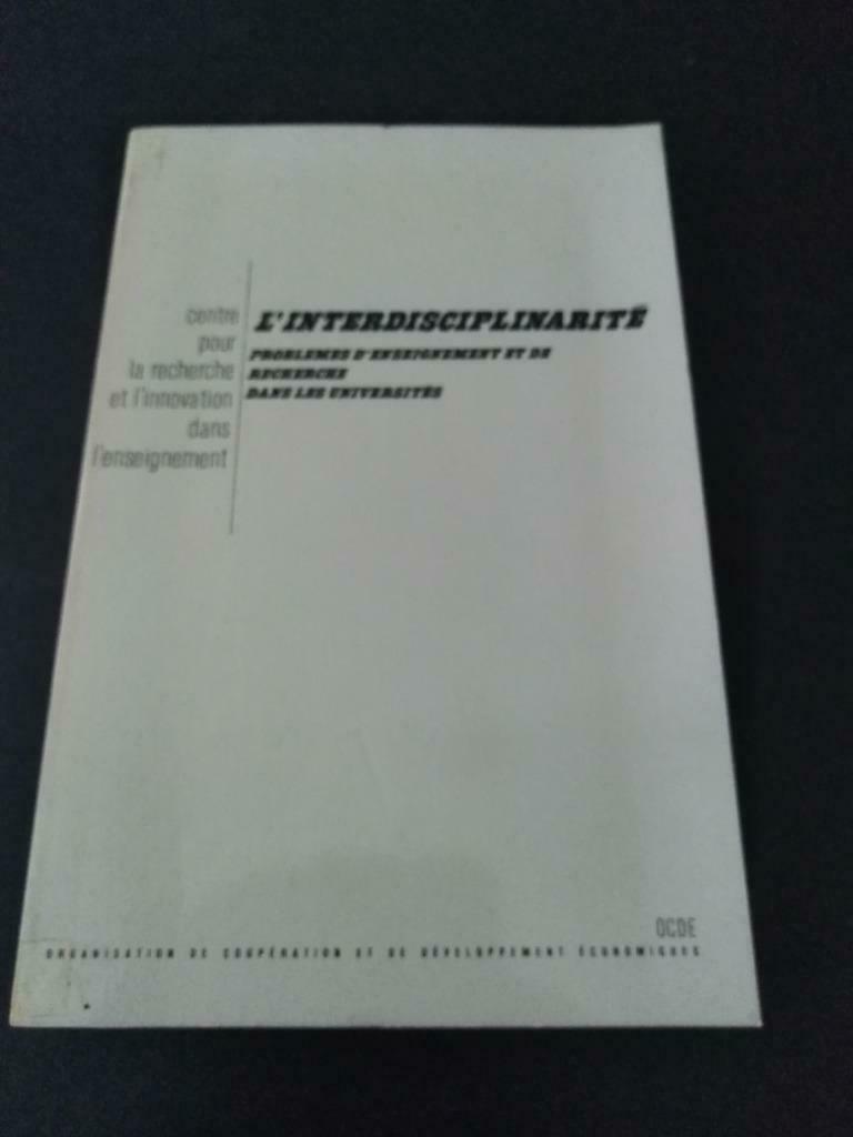 L'interdisciplinarité, problèmes d'enseignement et de recher, Enlèvement ou Envoi, Utilisé