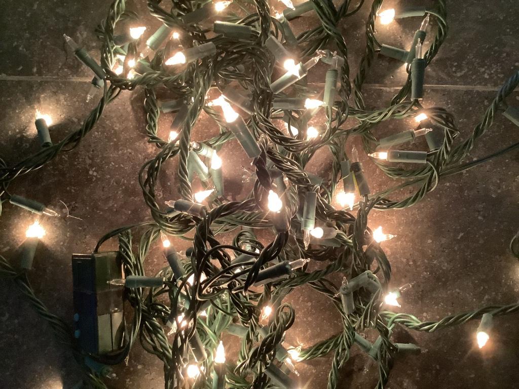 Kerstboom verlichting wit voor binnenshuis, Ophalen, Gebruikt
