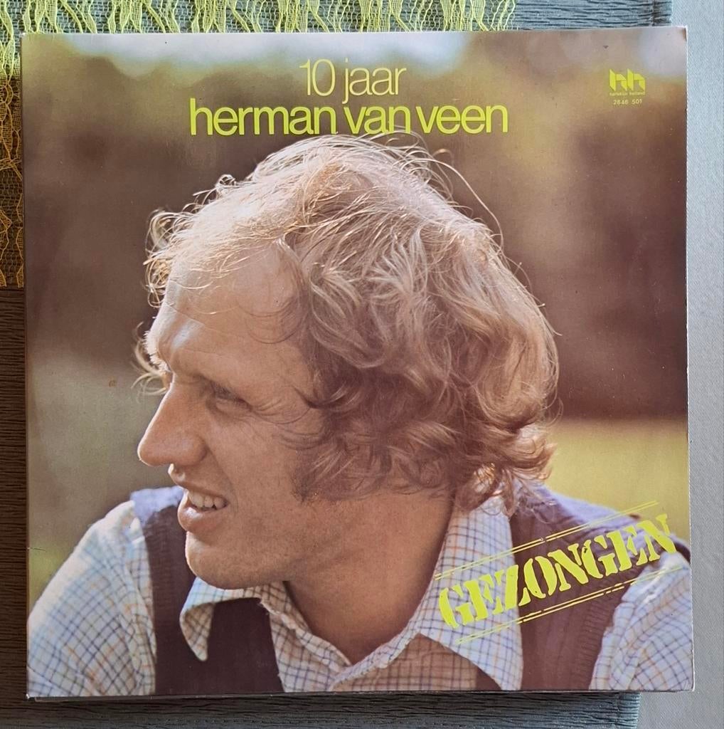 Dubbel LP Herman van Veen - 10 jaar, Ophalen of Verzenden, Gebruikt, 12 inch, Levenslied of Smartlap