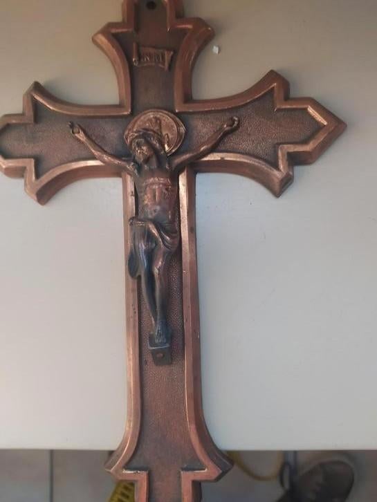 Crucifix ancien, parfait état, âgé de plus de 70 ans, Enlèvement ou Envoi