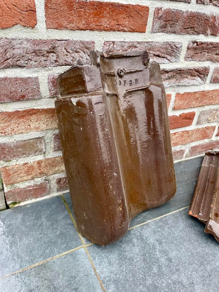 Pottelberg Vlaamse pan 401 bruin geglazuurd, Doe-het-zelf en Bouw, Ophalen, Overige kleuren, Steen of Klei
