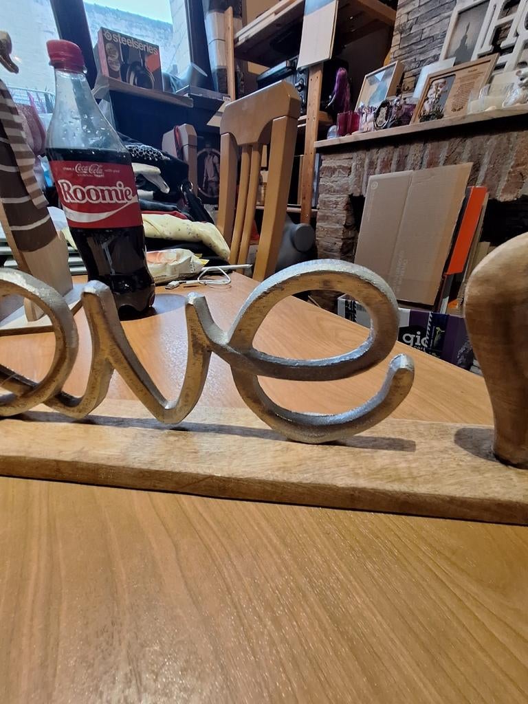 Houten/ijzeren decoratie " love ", Ophalen of Verzenden, Nieuw