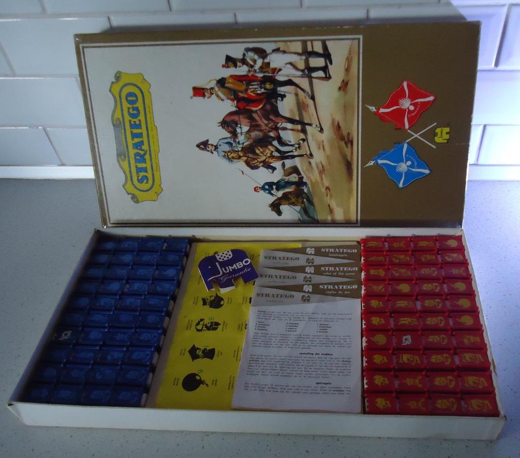 Vintage "Stratego"  met Poortjes van Jumbo in Prima Staat., Een of twee spelers, Ophalen of Verzenden, Zo goed als nieuw, Jumbo