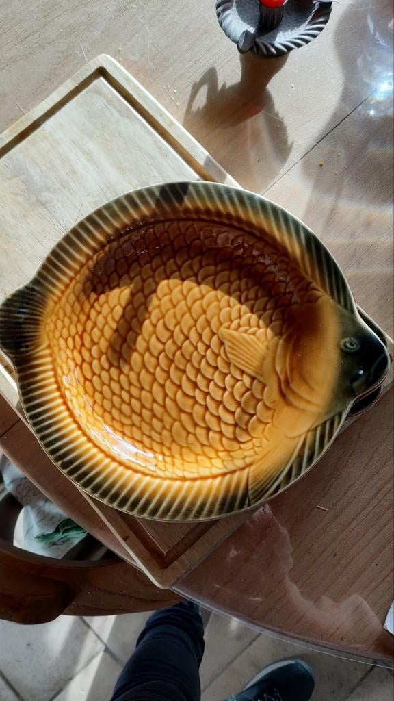 6 panneaux de pêche français signés par Barbotine Sarreguemi, Enlèvement