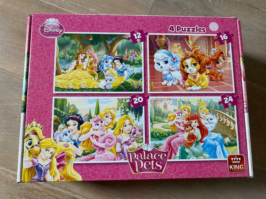 4 Puzzels Palace Pets (Disney) van King, Kinderen en Baby's, Ophalen of Verzenden, 10 tot 50 stukjes, Zo goed als nieuw