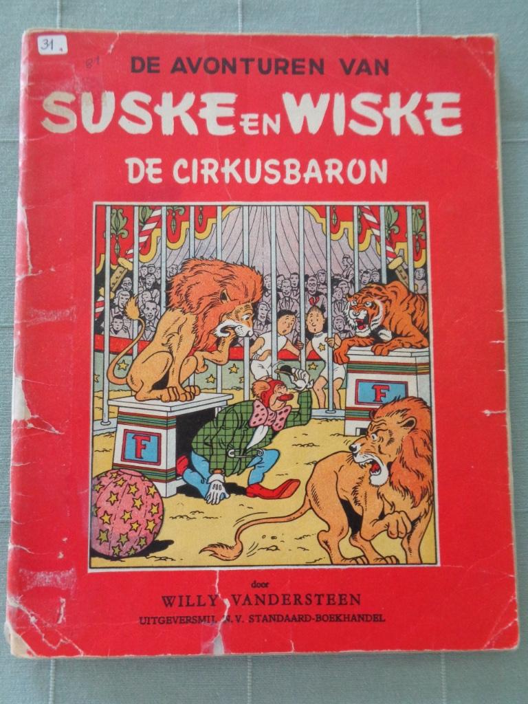 Suske en Wiske - De Cirkusbaron (1e druk 1954), Ophalen of Verzenden