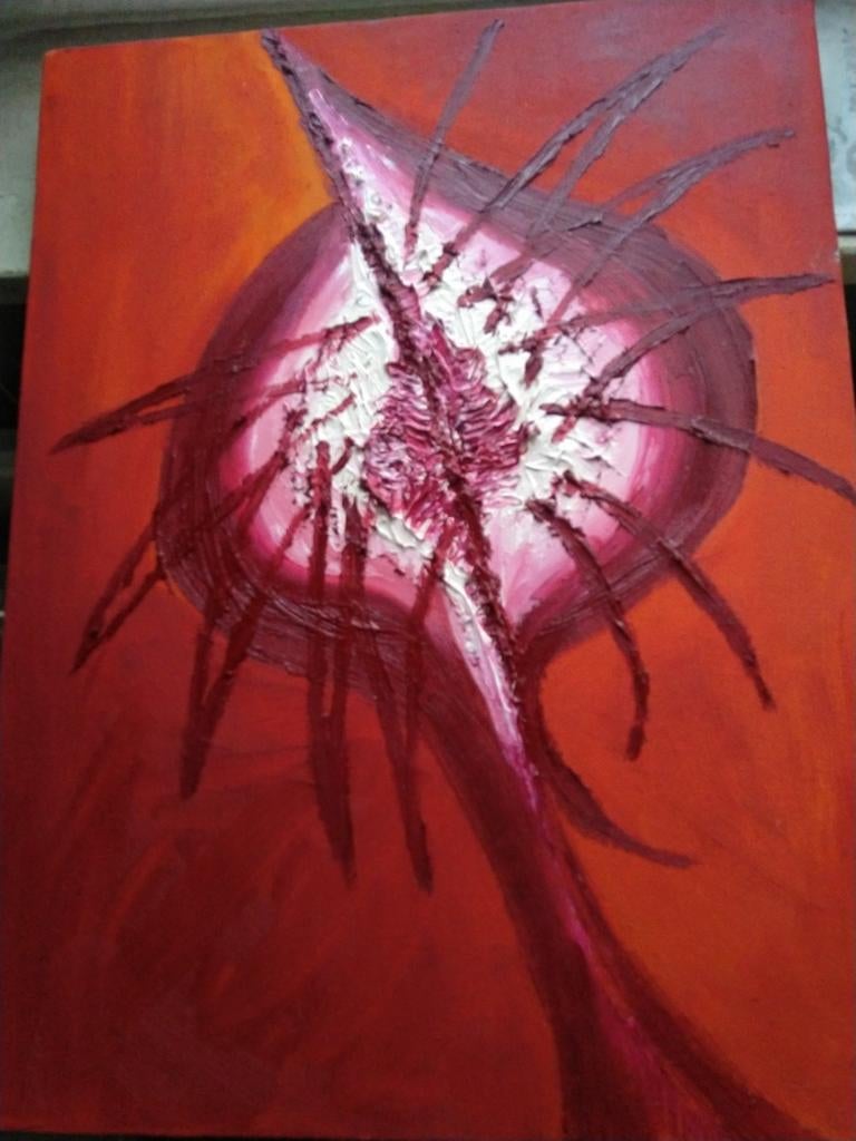 peinture : distribution de graines de fruits de la passion, Antiquités & Art, Enlèvement ou Envoi