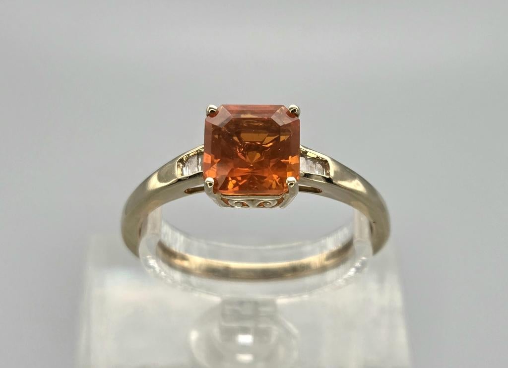Gouden Vintage ring edelsteen vuuropaal en diamant. 2025/823, Bijoux, Sacs & Beauté, Bagues, 18 à 19, Femme ou Homme, Comme neuf