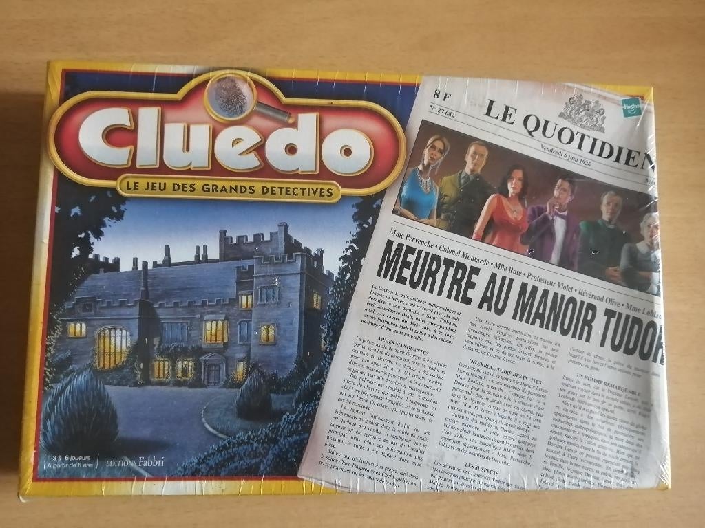 NOUVEAU Cluedo: Meurtre au Manoir Tudor - Editions Fabbri, Enlèvement ou Envoi, Neuf