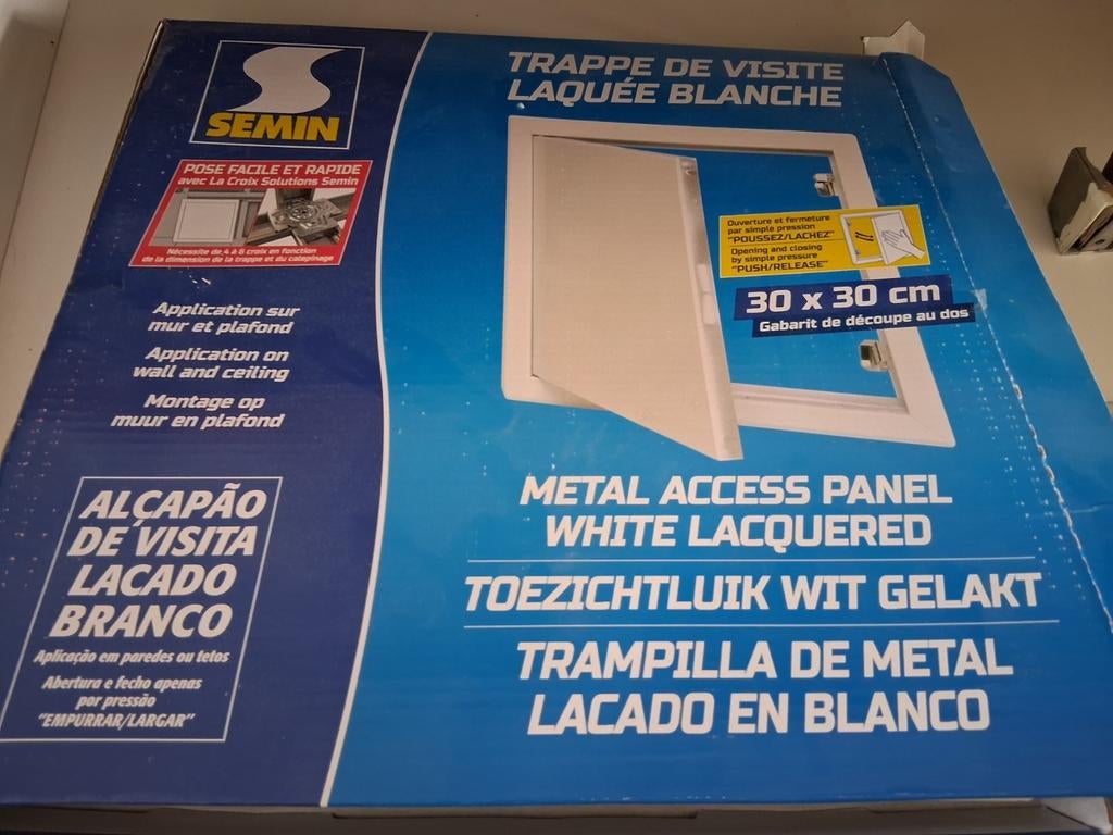 Wit gelakt inspectieluik 30x30, Ophalen, Nieuw