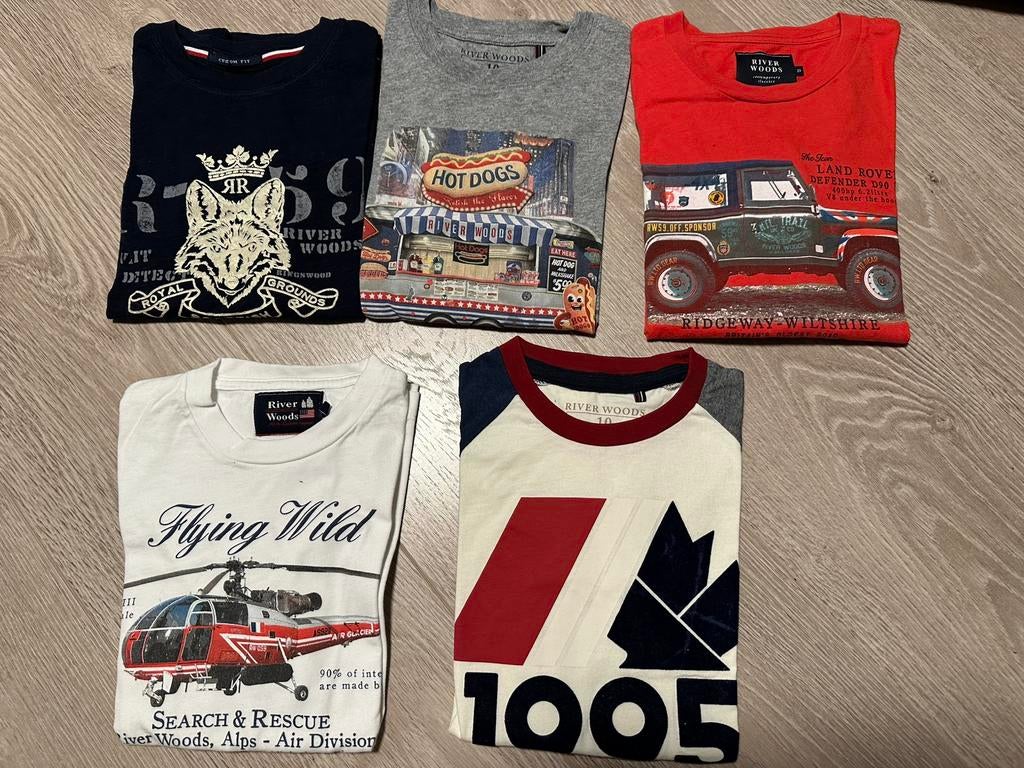 River woods pakket longsleeves maat 10, Kinderen en Baby's, Kinderkleding | Maat 140, Ophalen of Verzenden, Zo goed als nieuw