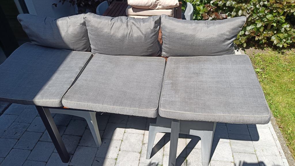 Loungekussens grijs, Tuin en Terras, Ophalen, Gebruikt, 3 zitplaatsen, Loungeset