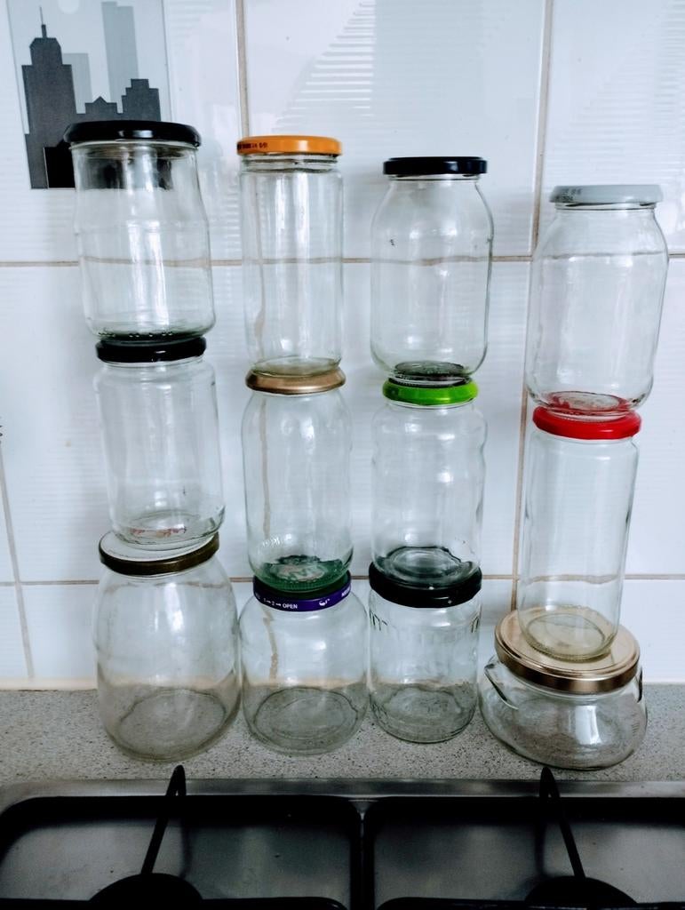 12 grands bocaux en verre, Ophalen, Zo goed als nieuw