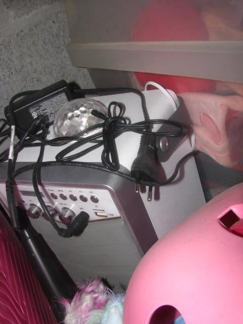 Muziekbox met discolicht en micro., Audio, Tv en Foto, Luidsprekerboxen, Ophalen, Gebruikt