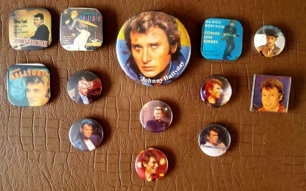 Divers Badges : "JOHNNY HALLYDAY" (13 pièces), Enlèvement ou Envoi, Comme neuf