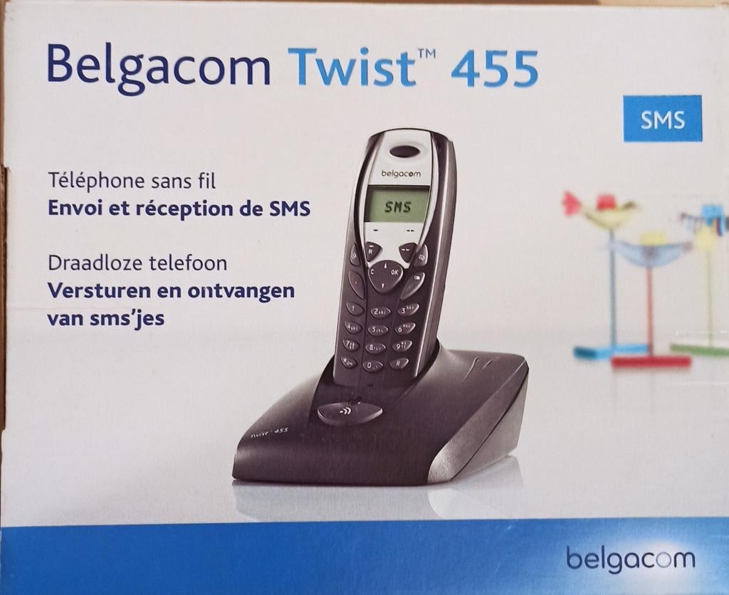 Téléphone Twist 455 sans fil, Télécoms, Téléphones fixes | Combinés & sans fil, Enlèvement ou Envoi, Utilisé, 1 combiné