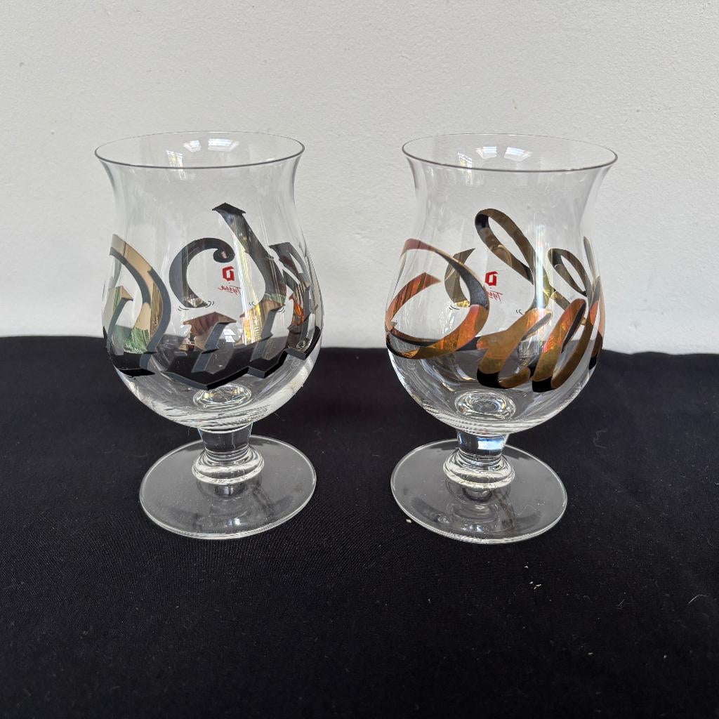 Duvel glazen Tyrsa (goud & zilver), Enlèvement ou Envoi, Neuf, Verre ou Verres, Duvel