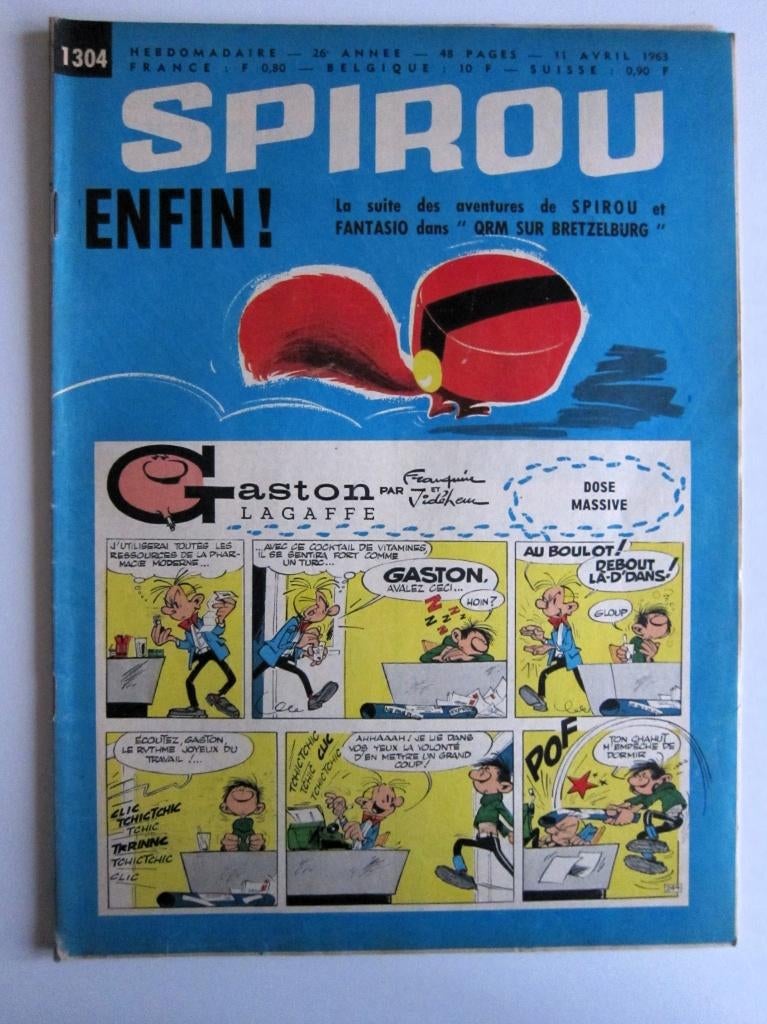Hebdos Spirou 1304 + mini-récit n°160 (1963), Livres, Enlèvement ou Envoi, Une BD, Comme neuf, Collectif