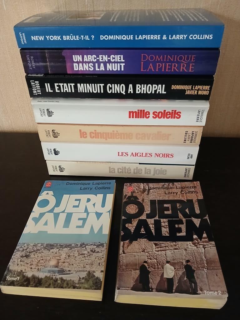 Dominique Lapierre (et Larry Collins) - Lot de 8 romans, Enlèvement, Utilisé, Dominique Lapierre