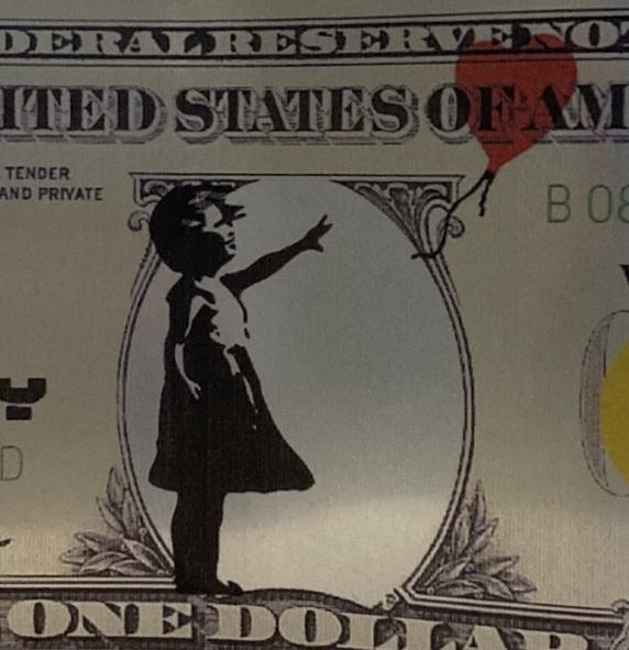 BANKSY : billet en métal. Édition en 6 exemplaires, Enlèvement ou Envoi