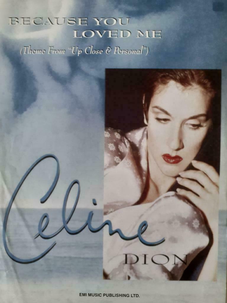 CELINE dION_ SHEET MUSIC_ BECAUSE YOU LOVED ME, Boeken, Ophalen of Verzenden, Zo goed als nieuw, Artiest