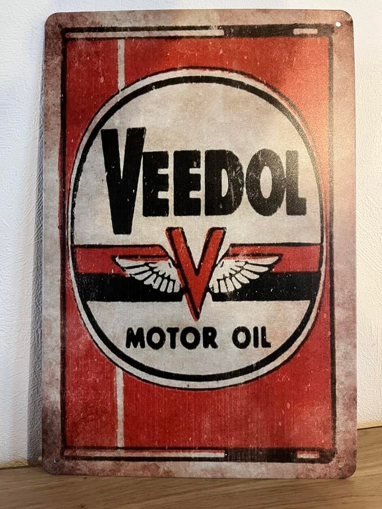 Plaque metallique veedol motor oil, Collections, Marques & Objets publicitaires, Enlèvement ou Envoi, Comme neuf