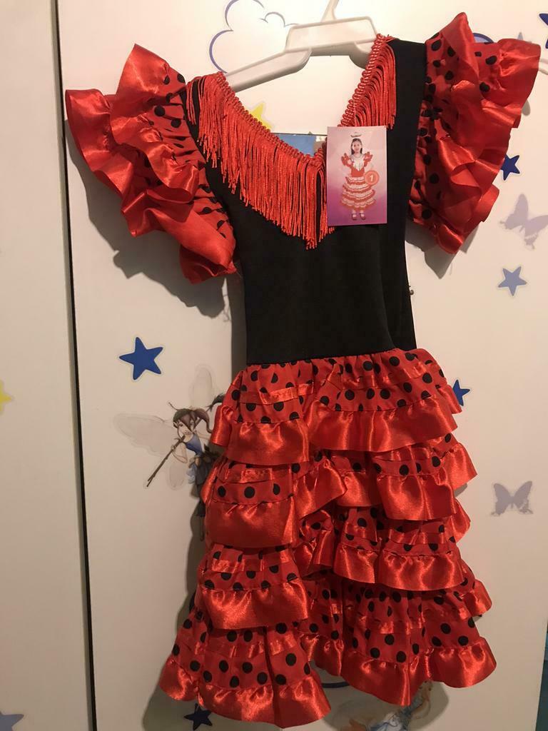 Spaans Sevillanas kleed, Kinderen en Baby's, Carnavalskleding en Verkleedspullen, Ophalen, Nieuw