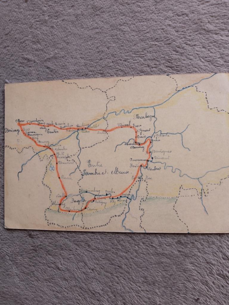 Oude kaart entre Sambre et Meuse, Verzenden