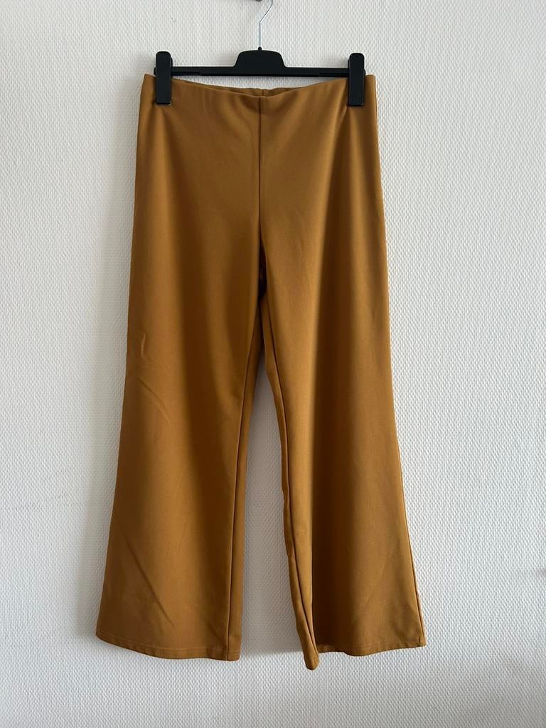 Lichtbruine geklede brede stretch broek Zeeman maat 42, Taille 42/44 (L), Enlèvement ou Envoi, Zeeman, Comme neuf