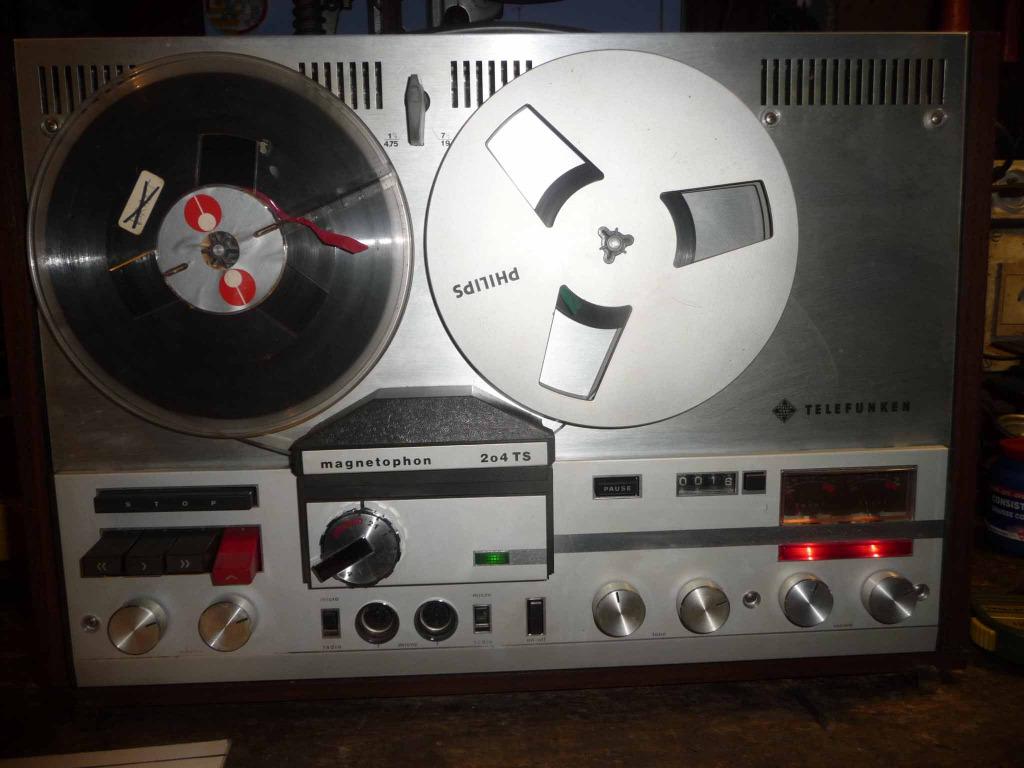 TELEFUNKEN Magnetophon M204-TS E4 bandrecorder, Audio, Tv en Foto, Bandrecorder, Bandrecorder, Met stofkap, Ophalen