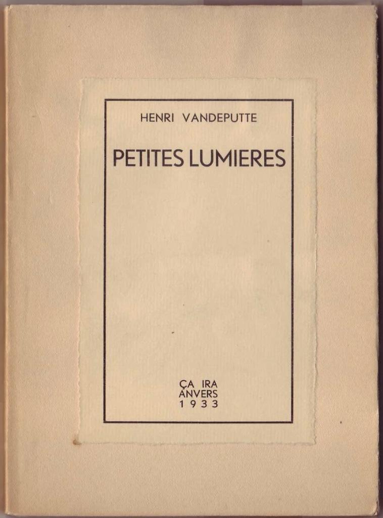 Henri Vandeputte, Petites Lumières (Ça Ira, 1933), Ophalen of Verzenden