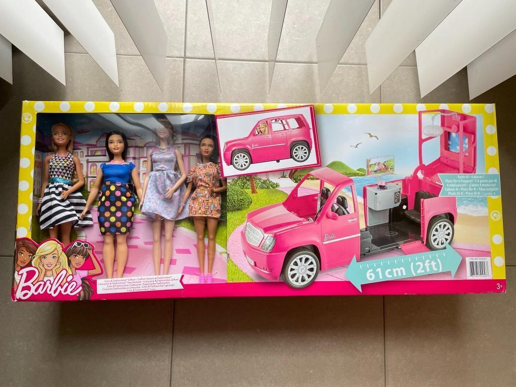 Barbie Limo Fashionista Giftset met 4 poppen, Ophalen, Nieuw, Barbie