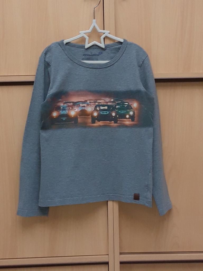 Longsleeve grijs met auto's 140-10j jongen Stones & Bones, Ophalen of Verzenden, Zo goed als nieuw, Stones and bones, Shirt of Longsleeve