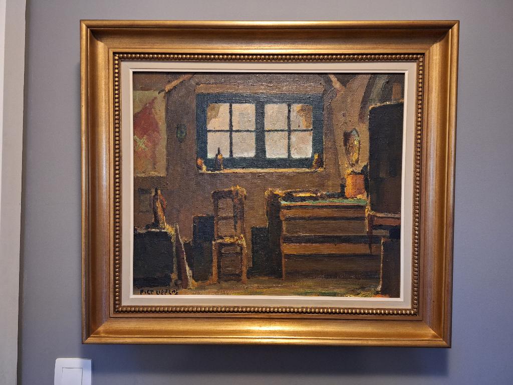 schilderij Atelier schilder - Piet Lippens, Antiek en Kunst, Ophalen