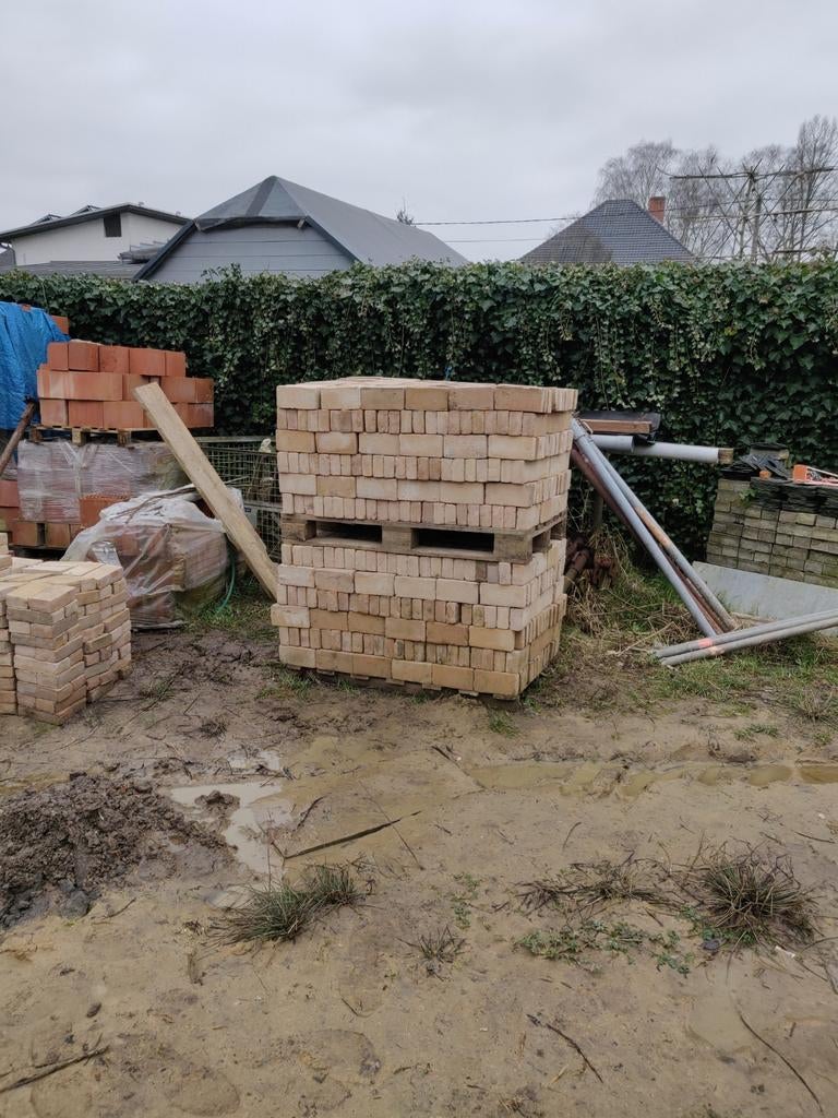 Gele recup gevelstenen, Doe-het-zelf en Bouw, Metselstenen, Ophalen, Gebruikt, Bakstenen
