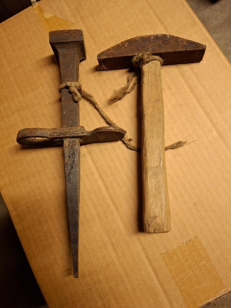 HAARSPIT EN HAARHAMER, Antiek en Kunst, Antiek | Gereedschap en Instrumenten, Ophalen