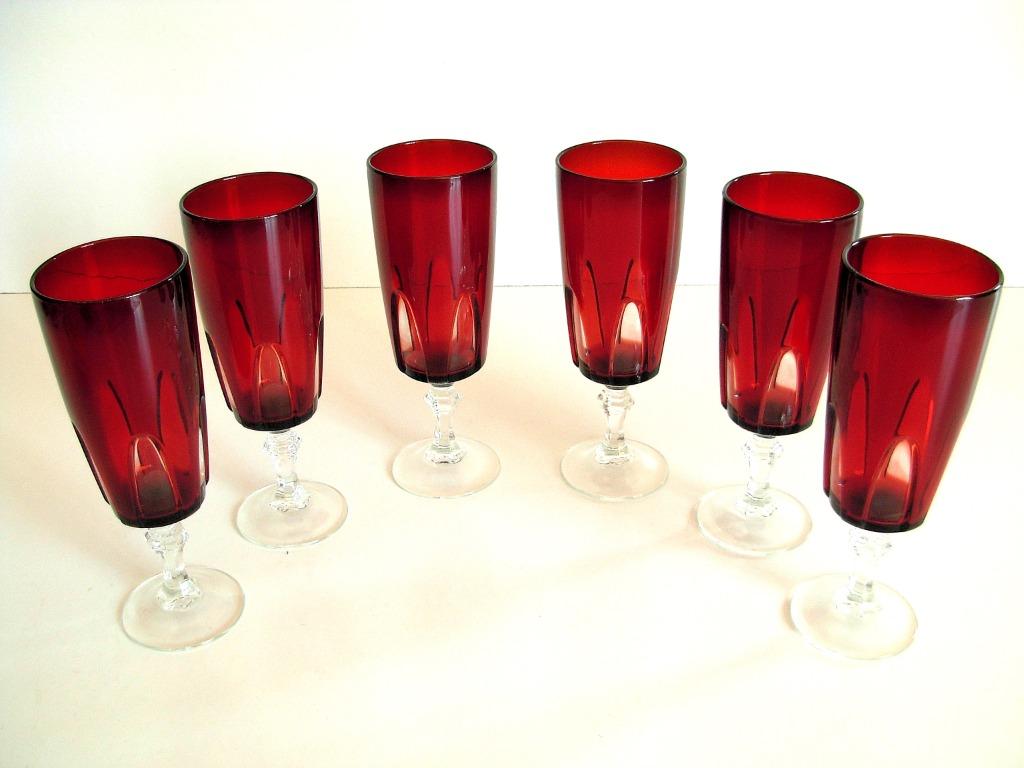 Vintage - 6 verres à cocktail Bordeaux par Luminarc, Envoi