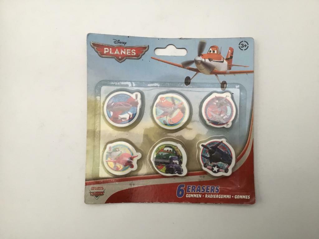 Disney Planes 6 gommen nieuw in verpakking, Ophalen of Verzenden, Overige figuren, Nieuw, Overige typen