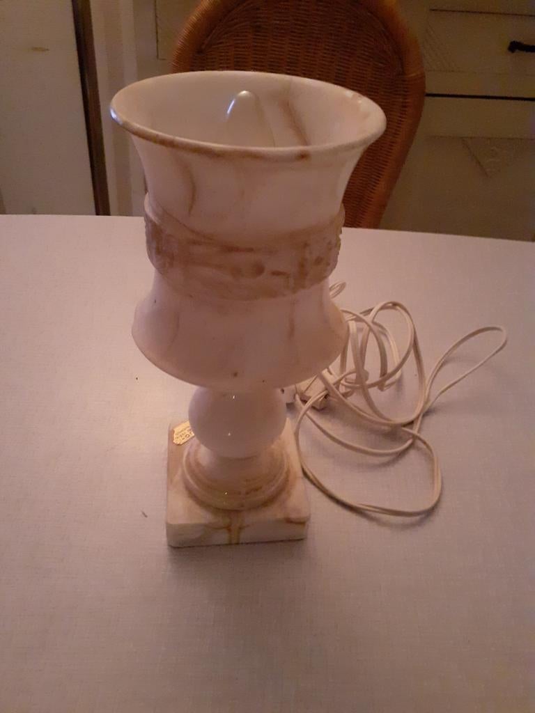 Antieke Onyx staanlamp., Ophalen of Verzenden