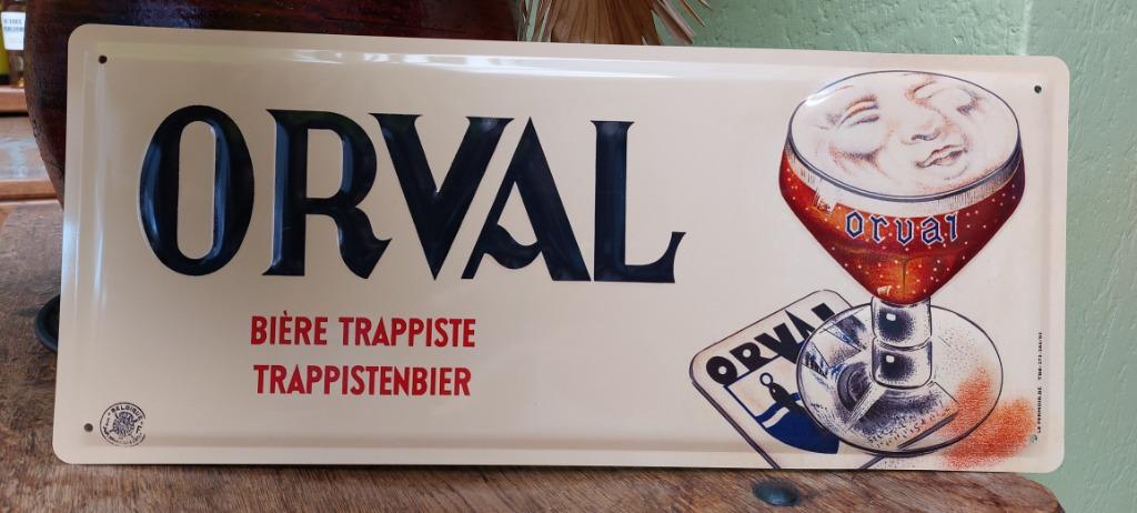 Metalen reclamebord Orval trappistenbier, Ophalen of Verzenden, Nieuw, Reclamebord, Plaat of Schild, Overige merken
