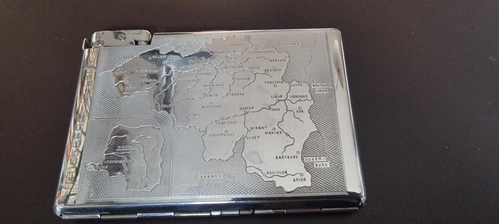 Etui à cigarettes en métal années 50, Antiquités & Art, Enlèvement ou Envoi