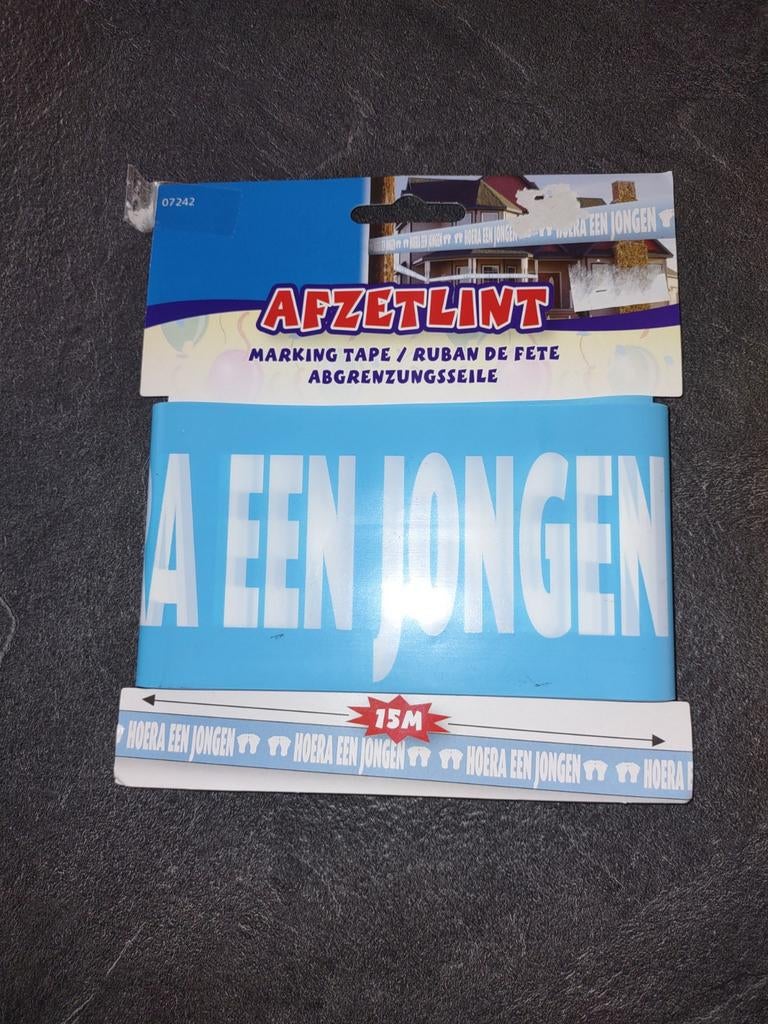 Afzetlint - hoera, een jongen, Ophalen, Nieuw, Geboortebord
