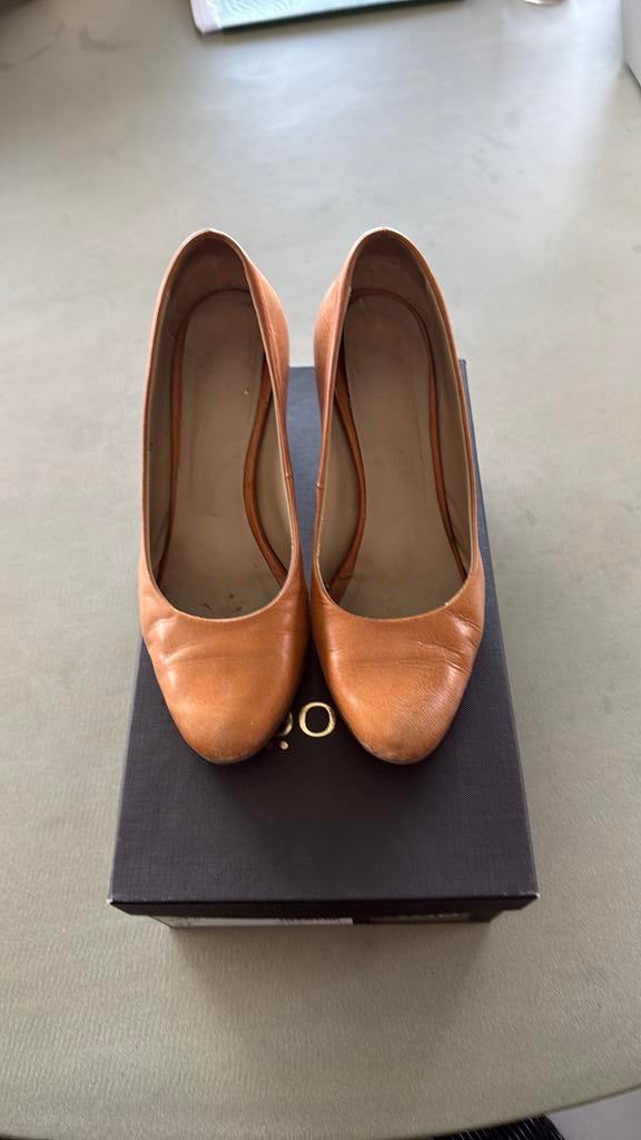 Noë pumps cognac 37, Kleding | Dames, Pumps, Bruin, Ophalen of Verzenden, Zo goed als nieuw