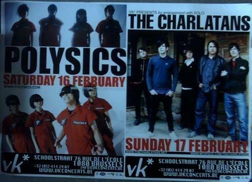 affiche/affiche - Polysics - The charlatans (60x42), Diensten en Vakmensen, Muzikanten, Artiesten en Dj's