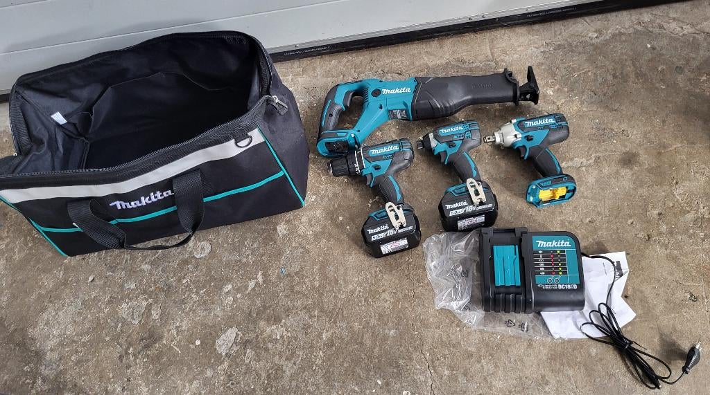 Makita gereedschap set slagschroevendraaier, reciprozaag, Doe-het-zelf en Bouw, Verzenden, Nieuw