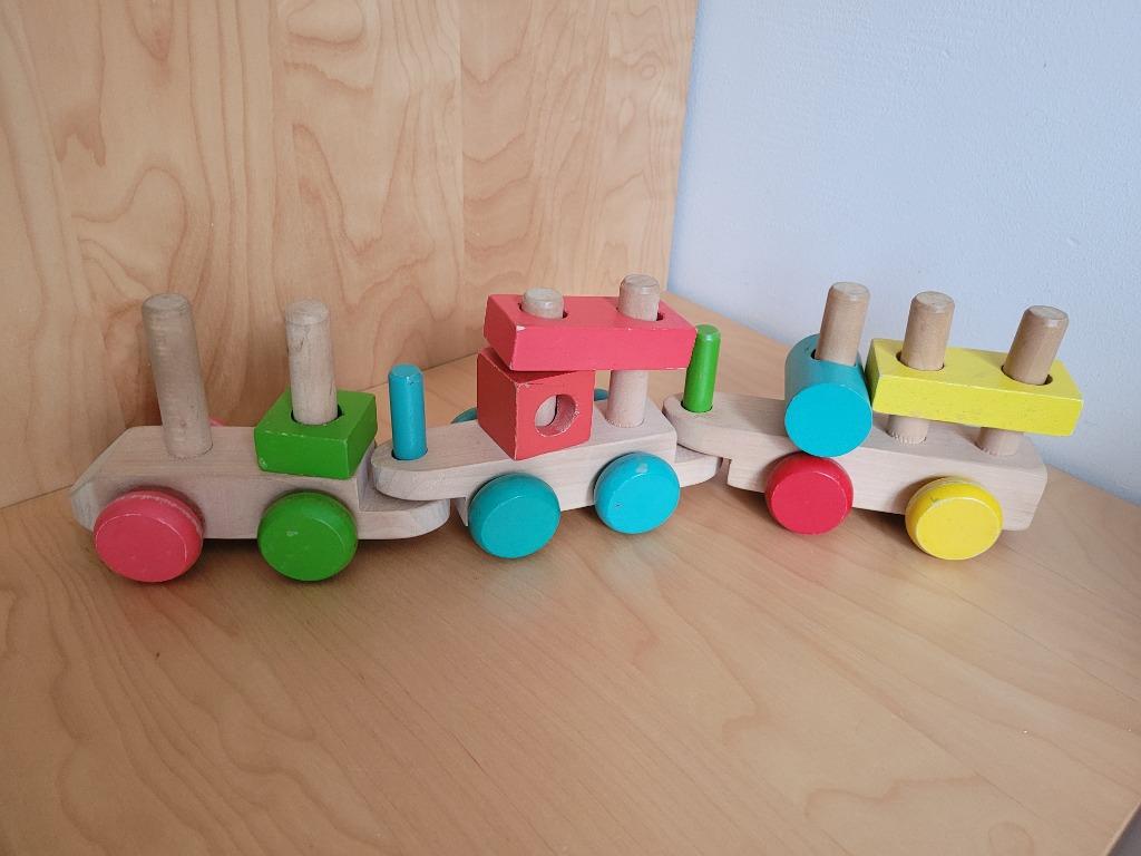 Houten trein, Ophalen, Gebruikt