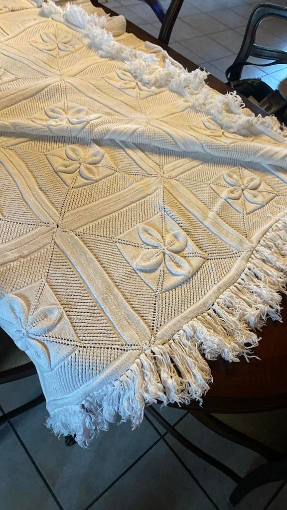 Vintage deken, bedsprei handgemaakt 200  x190cm., Ophalen of Verzenden